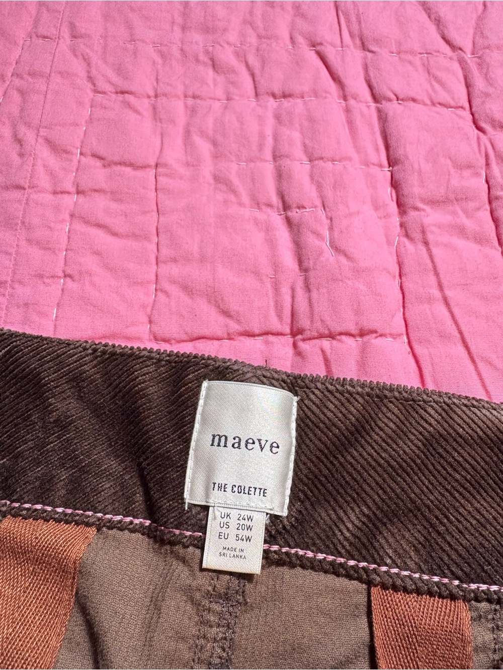 NWT Anthropologie The Colette Scallop Pocket Corduroy Crop Wide Leg Pants 20W - Picture 2 of 6